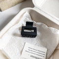 Pinza de pelo rectangular negra mate para peinados recogidos elegantes - Cuadrado 4cm / Negro mate
