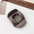 Coffee brown matte hair claw clip with wide curved design for thick hair styling - Matte Deep Coffee