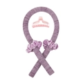 Détail du kit boucleur sans chaleur lavande avec chouchous velours et pince à cheveux - Violet (Tige + 2 Chouchous + 1 Pince)