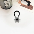 Coletero retro negro con estrella plateada e incrustación de piedra negra bohemio - Plata Antigua Hexagrama Turquesa Negra