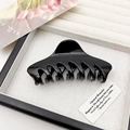 Grande molletta per capelli nero lucido con design a molla su vassoio decorativo - PC / Nero Lucido