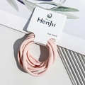 Close-up of pink high-elastic seamless hair bands on a display card for hairstyling - Towel Style / Deep Pink