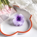 Elegant purple gradient frangipani hair claw clip on a decorative tray for vacation styling - Four-Leaf Clover / 4cm / Gradient Lavender