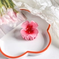 Pink gradient frangipani hair claw clip with glossy resin finish for styling - Four-Leaf Clover / 4cm / Pink Gradient