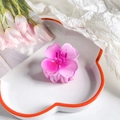 Sweet gradient purple plumeria flower hair claw clip for girls side fringe styling - Four-Leaf Clover / 4cm / Gradient Pink Purple