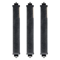 Dreiteiliges schwarzes Set für hitzefreie Locken mit weichem Stoff und Haken - Dreierpack – Blaugrau