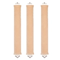 Dreiteiliges Set aus nudefarbenen Samt-Schulterpolstern mit Metallhaken zur Entlastung - Dreierpack – Beige