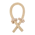 Hittevrije krulset in beige gebreide stof met bijpassende grote scrunchies - Beige (Staaf + 2 Scrunchies)