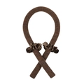 Kit de bigoudis sans chaleur en velours marron avec deux chouchous pour boucles naturelles - Marron (Tige + 2 Chouchous)