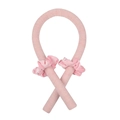 Set bigoudi sans chaleur rose avec deux chouchous en velours pour des boucles de nuit - Rose (Tige + 2 Chouchous)