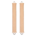 Paar beige Schulterpolster aus weichem Samt mit Metallhaken zur effektiven Druckentlastung - Zweierpack – Beige