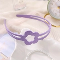 Serre-tête fleur évidée lavande avec dents antidérapantes pour la coiffure des filles - Fleur Brillante Violette