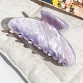 Pince à cheveux élégante à motif marbré violet avec finition en acétate brillant - 9cm Forme Tête Carrée / Violet Ciel Étoilé