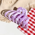 Detail of elegant purple marble acetate hair claw clip with strong metal spring - Light Purple Marble Texture (M-2507)