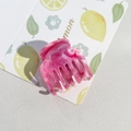Pink marble texture hair claw clip with translucent agate finish and seven teeth - PS / 4cm 7-Tooth-Pink Purple