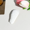 Detailed macro view of soft white plush fabric texture on a stylish hair clip - Plush BB Clip / White