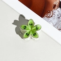 Sweet green kiwi fruit floral hair claw clip with black seed dots for women styling - Kiwi Fruit Style (162-3) / 4cm Single Piece