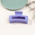 Pince à cheveux carrée 8,5cm violet clair mat pour coiffures élégantes femmes - Bleu Violet Mat
