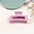 Pince à cheveux carrée violette mate de 8,5 cm pour un accessoire de coiffure élégant - Matte Violet