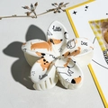 Détail d'une pince à cheveux en forme de fleur avec des motifs de chiots mignons - Style 6 Plumeria Imprimé 8cm
