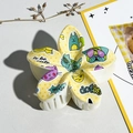Détail d'une pince à cheveux en fleur avec motifs de chiots mignons et graffitis - Style 7 Plumeria Imprimé 8cm