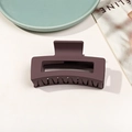 Pince à cheveux carrée de 8,5 cm en violet foncé mat pour coiffures élégantes - Violet Foncé Mat
