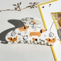 Détail d'une pince à cheveux en acrylique blanc avec motifs de chiens colorés - Style 6 Tête Carrée Imprimé 10,5cm