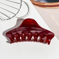 Dettaglio della pinza per capelli a squalo bordeaux traslucido per capelli spessi - Rosso Vino Trasparente UV