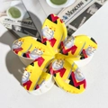 Creative yellow flower hair claw clip with cartoon king print for hair styling - ABS / Chibi Cartoon King-ABS Beige 143-1