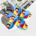 Floral hair claw clip with colorful cartoon pattern and high-gloss resin finish - ABS / Cartoon Queen Style-ABS Beige 143-4