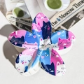 Floral claw clip with cute cartoon cat patterns and blue petal designs for hair styling - ABS / Blue Pink Cartoon Cat-ABS Beige 150-6