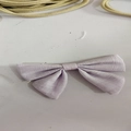 Pince à cheveux nœud hirondelle en lin pour filles de couleur violet clair - Mauve