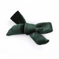 Lazo para el pelo de terciopelo verde oscuro hecho a mano para niñas pequeñas - Verde Oscuro