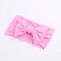 Elastic wide pink bow headband for babies made of soft breathable fabric - Bowknot Headband / Water Pink