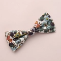 Baumwoll-Haarspange mit Blumenmuster für Mädchen im ländlichen Vintage-Stil - Black Orange Floral
