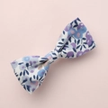 Pince à cheveux noeud en coton imprimé floral pour filles avec motifs bleus et roses - Imprimé floral bleu-violet