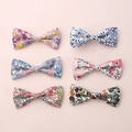 Lot de 6 barrettes à nœud en coton imprimé floral pour bébé fille en couleurs - Couleur Aléatoire