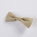 Cute brown and white gingham fabric bow hair clip for girls with minimalist star design - Brown Plaid