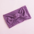 Soft purple nylon baby headband with cute knotted design and wide edge for infants - Light Purple (15)