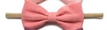 Fascia per neonati con fiocco in cotone rosa e fascia elastica in nylon morbido - 24-Dark Pink