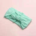 Détails du bandeau en nylon vert menthe avec un design de nœud torsadé pour bébés - Vert Émeraude