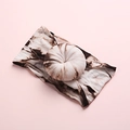 Detailed view of tie-dye donut knot and elastic nylon material for baby headbands - Brown Tie-Dye Style (10)
