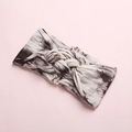 Soft tie-dye wide headband for babies with a stylish braided knot design in coffee brown - Black Coffee Tie-Dye (5)