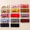 Lot de 14 bandeaux bébé avec nœud en imitation cachemire, tissu doux extensible - Couleur Aléatoire