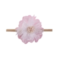 Set di 10 fasce per neonati in nylon morbido con fiori di pizzo e fiocchi - Fiore di Pizzo Rosa E Bianco