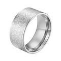 Ethnic vintage silver-colored stainless steel ring featuring detailed beast engravings - US Size 7 / Steel