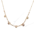 Boho Muschel Halskette mit vergoldeter Edelstahlkette und Perlen für Damen - Ozean-Muschelperlen-Stil (25220)