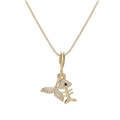 Collana minimalista placcata oro 18K con ciondoli a lisca di pesce e stella marina - Lisca di Pesce e Coda di Pesce (25240)