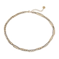 Dettaglio della collana bicolore in acciaio inossidabile con catena regolabile e tag S.STEEL - Collana (25414)