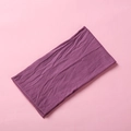 Close-up of soft burgundy nylon headband with detailed high-elastic knitted fabric texture - Light Purple